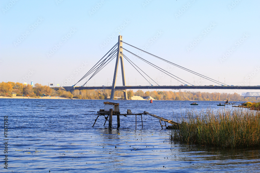 Obraz premium bridge across river