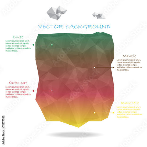 earth crust vector