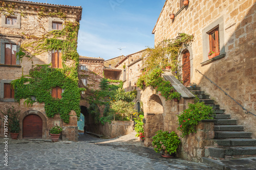 Fototapeta Naklejka Na Ścianę i Meble -  Small alley in the Tuscan village