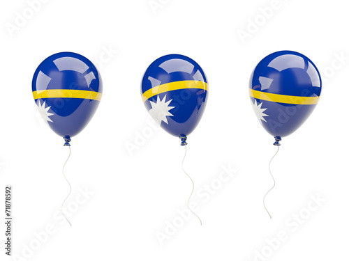 Air balloons with flag of nauru