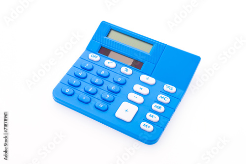 Calculator isolated on white background © siraphol