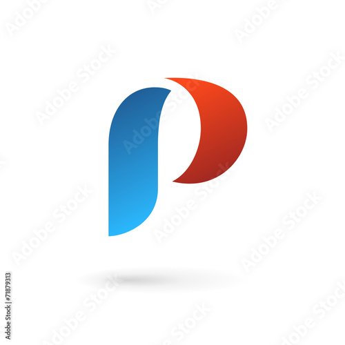 Letter P logo icon design template elements