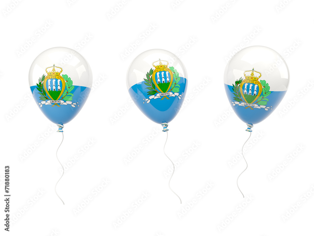 Air balloons with flag of san marino