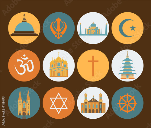 Religion icon set