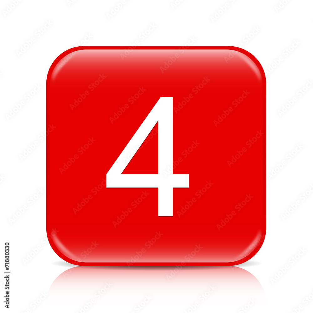 Obraz premium Red 4 button, icon