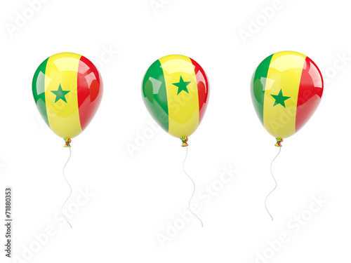 Air balloons with flag of senegal