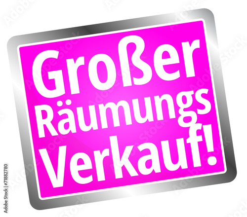Großer Räumungsverkauf