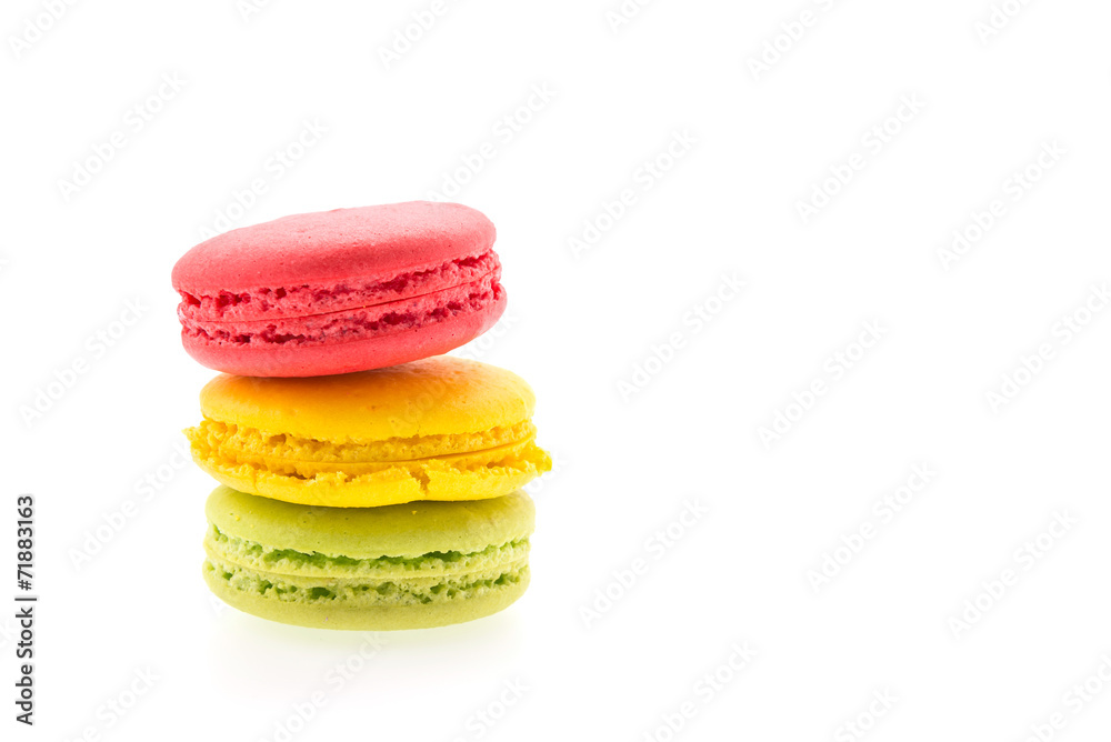 Macaron isolated on white