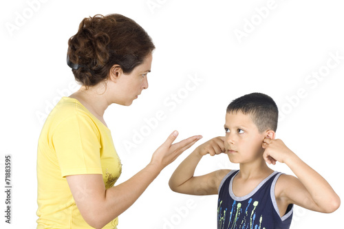 Boy confronts his mother