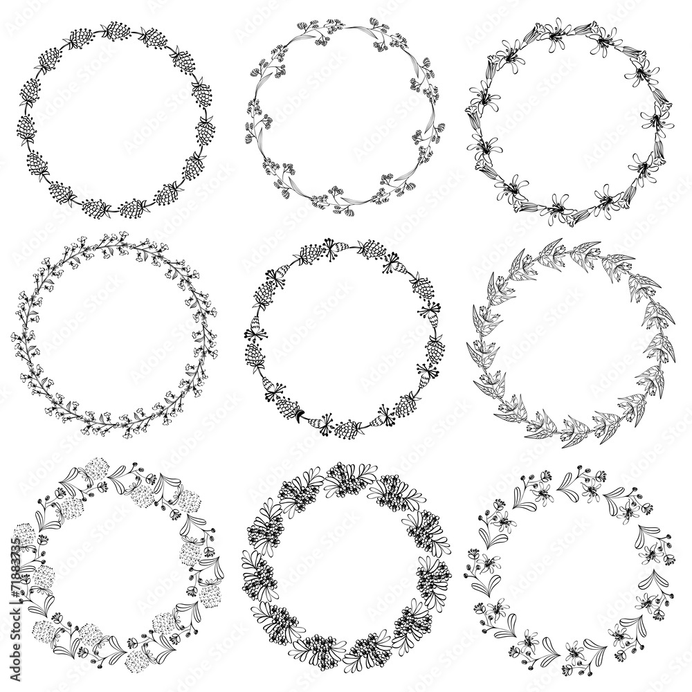 Obraz premium floral frame
