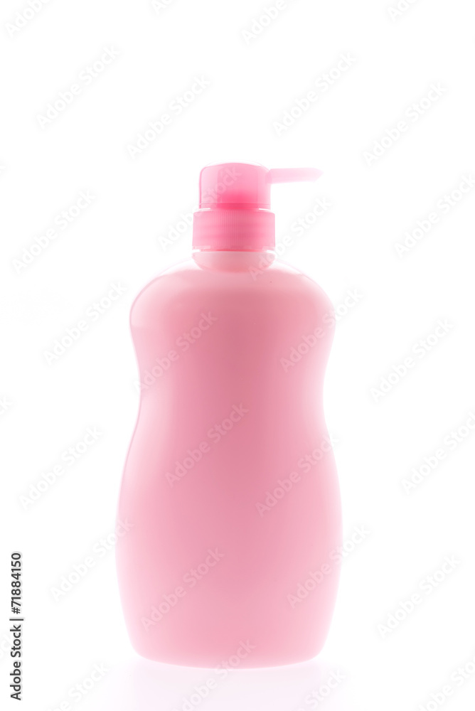Bottle lotion isolated on white