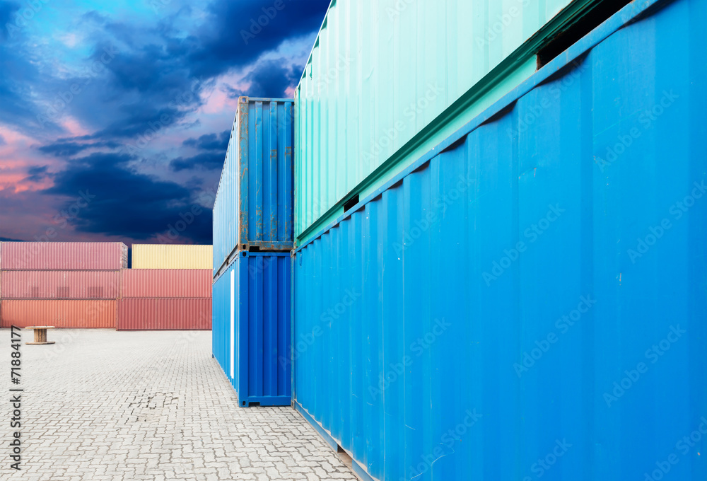 Stack of Cargo Containers at the docks Stack of Cargo Containers at the docks