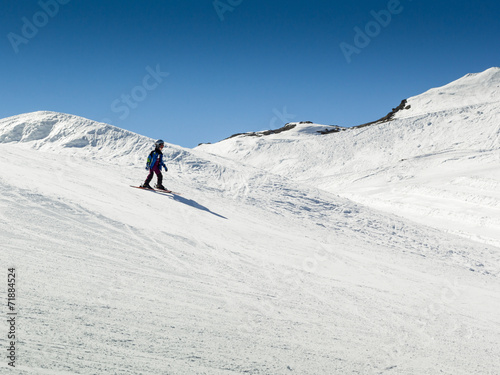 Boy as skier