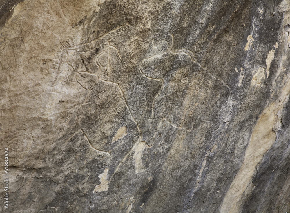 Petroglyphs in Gobustan National Park. Azerbaijan Petroglyphs in Gobustan National Park. Azerbaijan