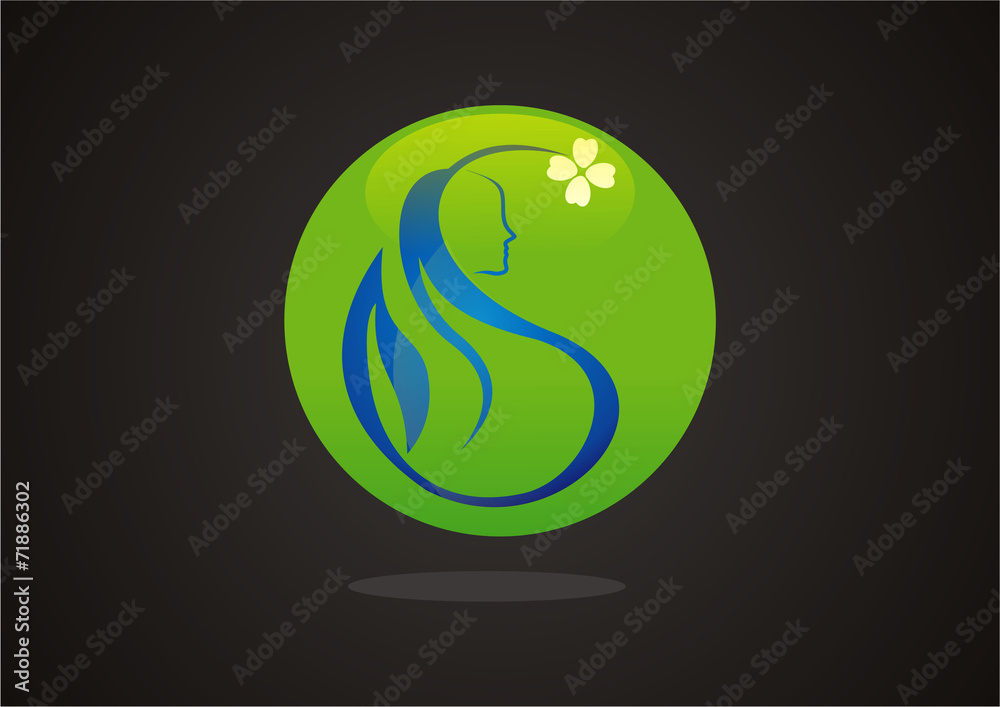 Beauty Salon Sign Branding Corporate Concept Logo Isolated Stock Vector
