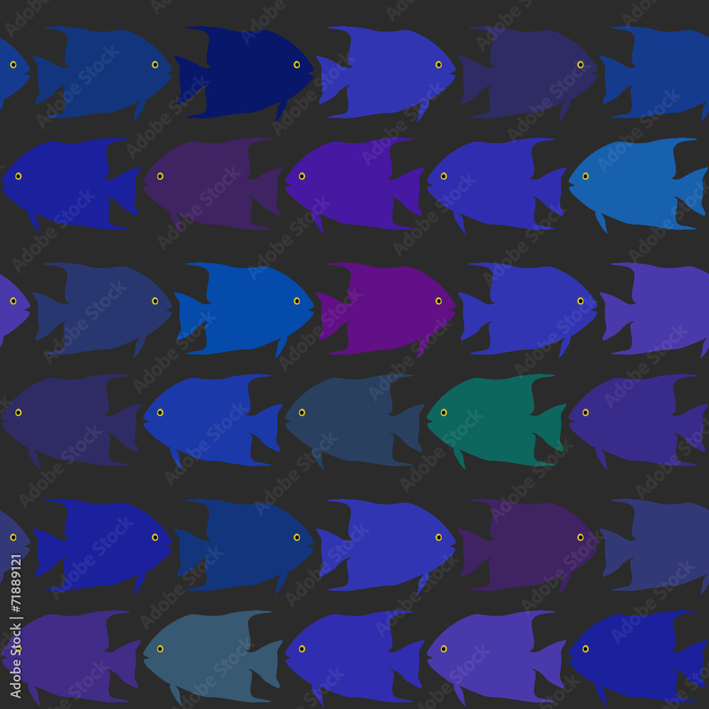 seamless vector pattern with school of fish seamless vector pattern with school of fish