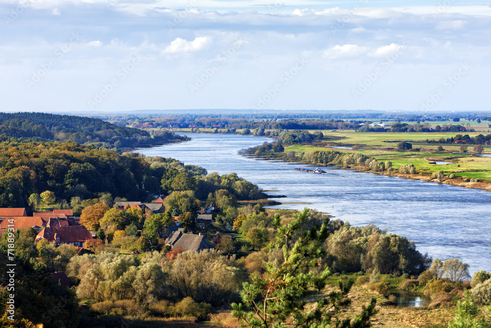 Die Elbe vom Niederen Drawehn gesehen