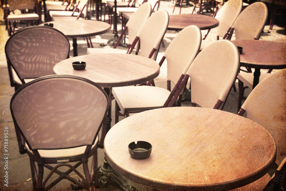 old-fashioned Cafe terrace old-fashioned Cafe terrace