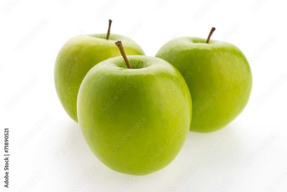 Green apple isolated on white background Green apple isolated on white background