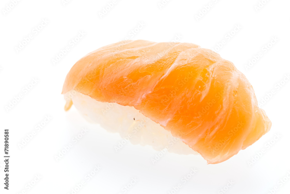 Salmon sushi isolated on white Salmon sushi isolated on white
