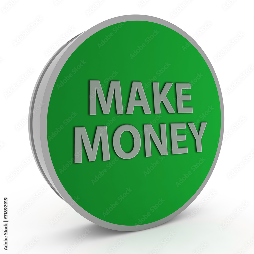 Make money circular icon on white background Make money circular icon on white background
