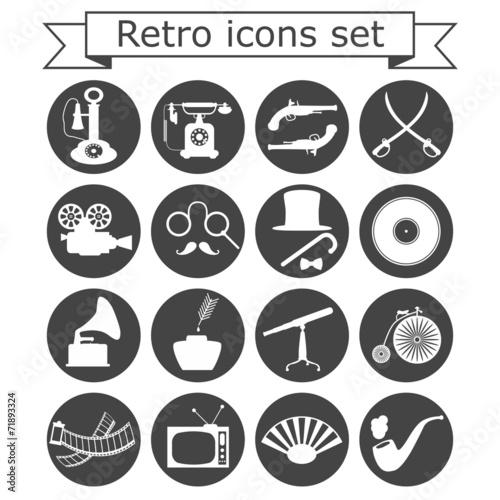 Retro icons set