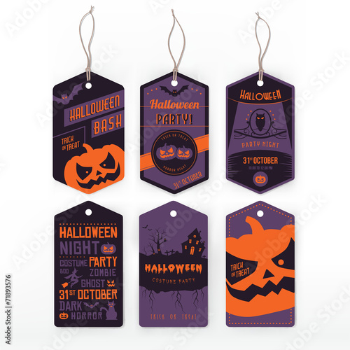 Halloween vintage labels