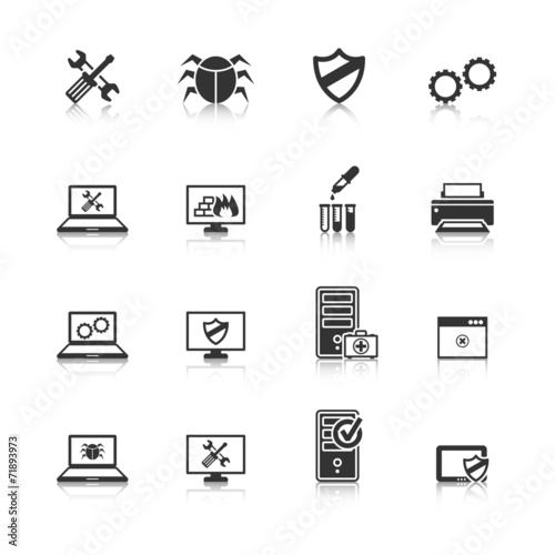 Computer Repair Icons Set