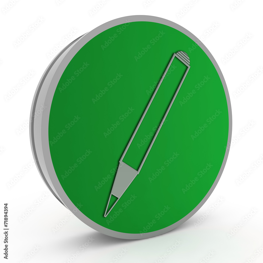 Pencil circular icon on white background Pencil circular icon on white background