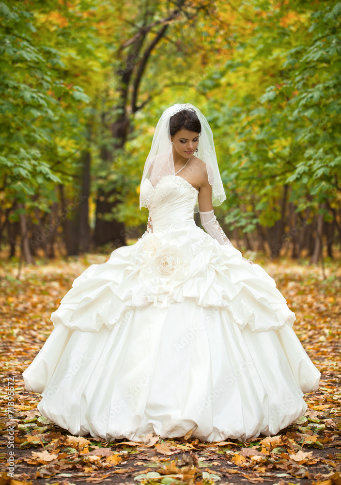 Portrait of a beautiful smiling bride