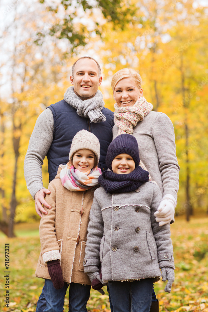 happy family in autumn park happy family in autumn park