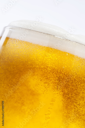 Beer bubbles in the high magnification and close-up