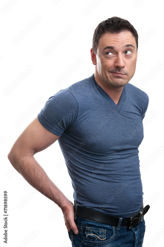 Fototapeta premium Portrait of handsome young thoughtful man