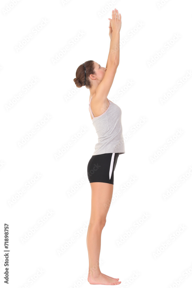Young woman training yoga Young woman training yoga