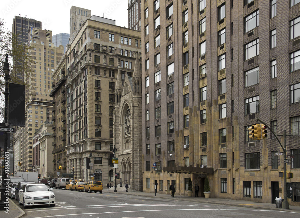 Obraz premium Street of New York. Central Park West, Manhattan.