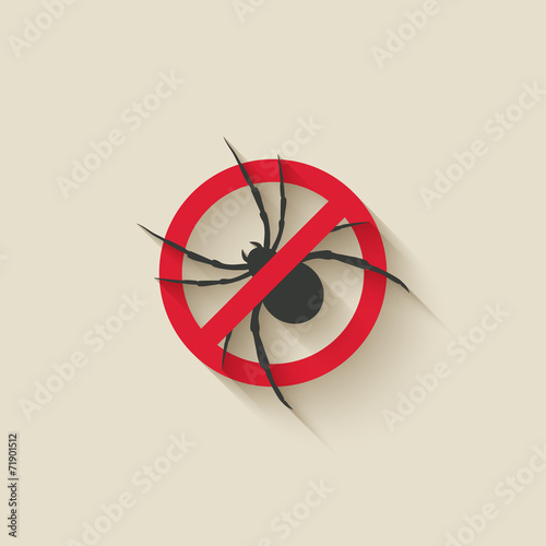spider warning sign