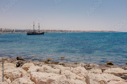 Cyprus coast and Boat