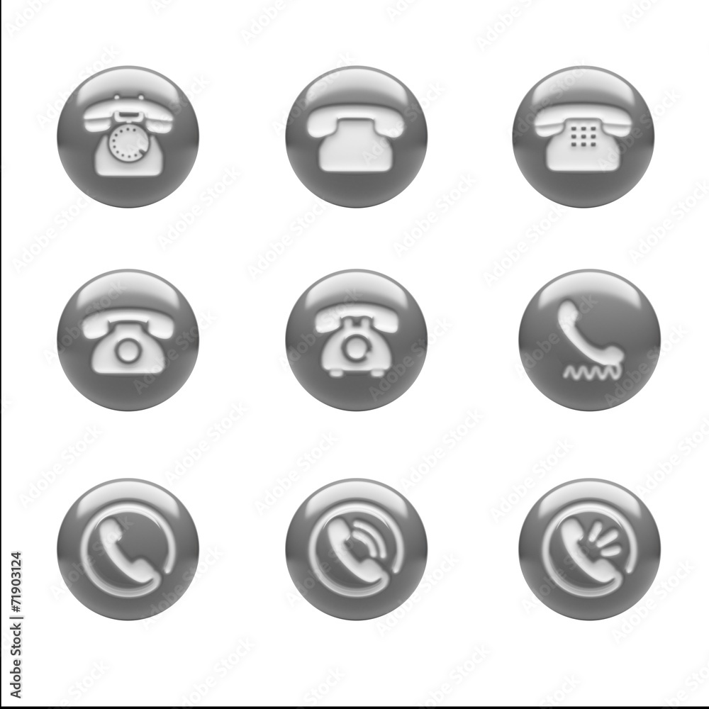 Contact Icons isolated on white Contact Icons isolated on white
