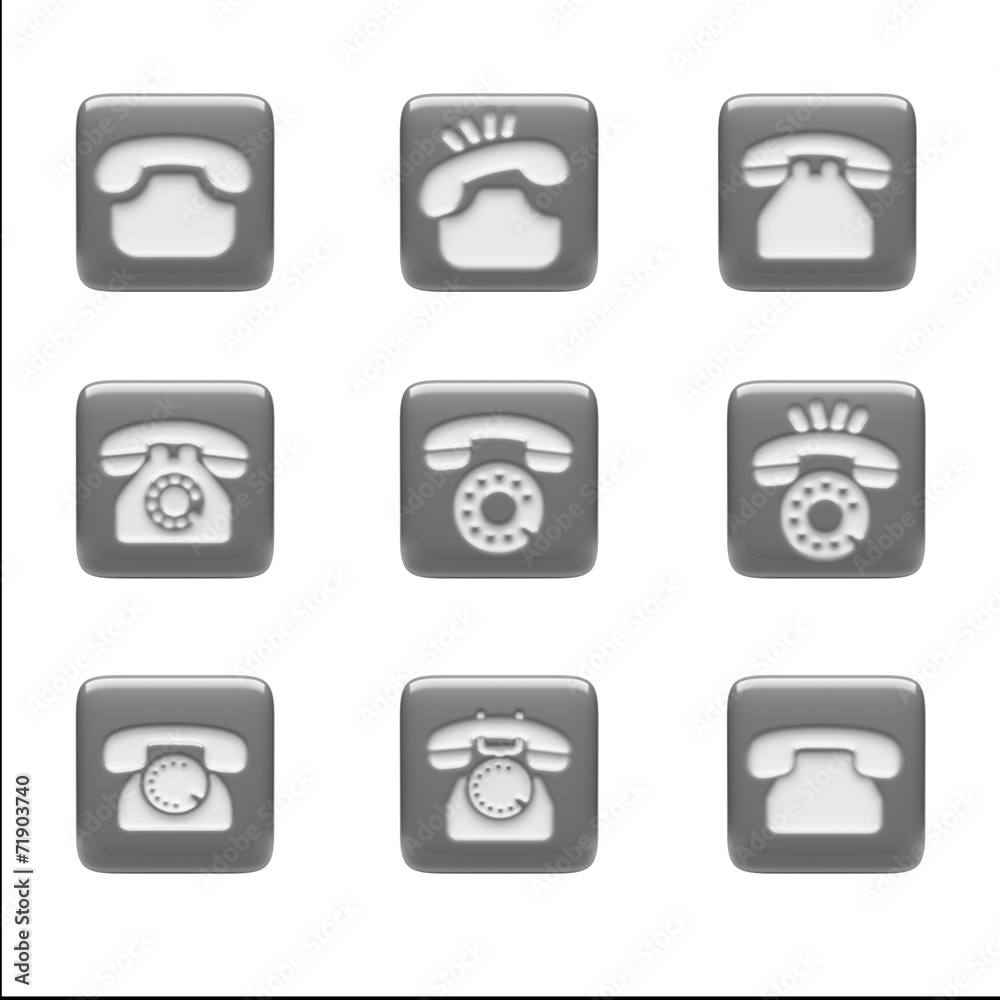 Contact Icons isolated on white Contact Icons isolated on white