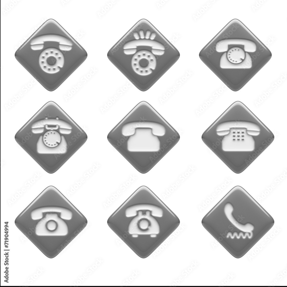 Contact Icons isolated on white