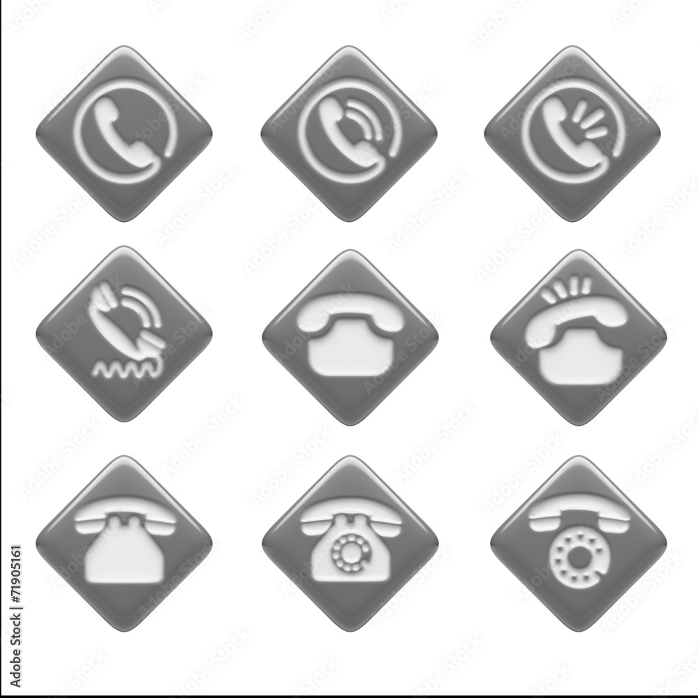 Contact Icons isolated on white Contact Icons isolated on white
