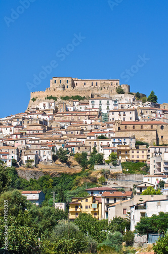 Panoramic view of Rocca Imperiale. Calabria. Italy.