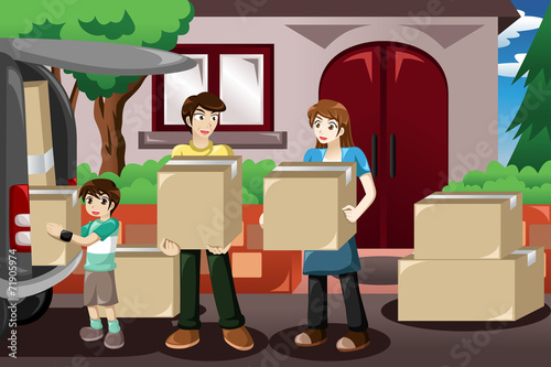 Family moving house