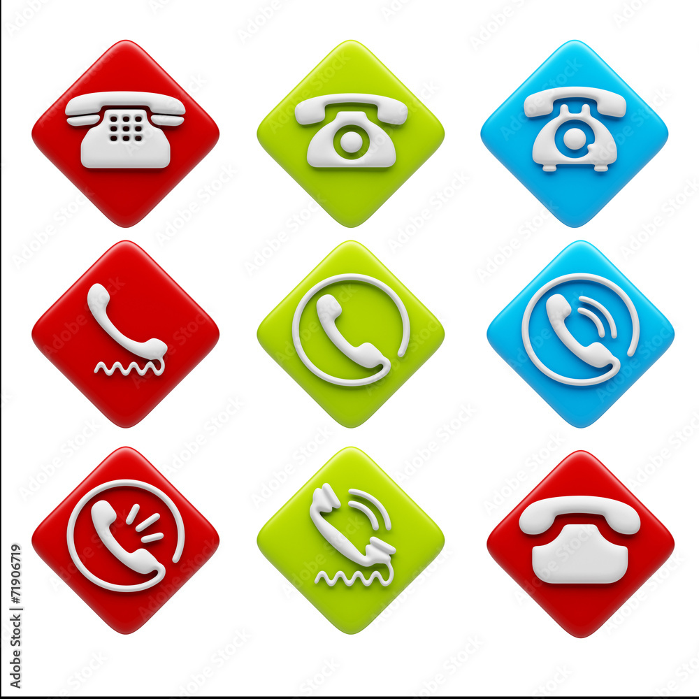 Contact Icons isolated on white Contact Icons isolated on white