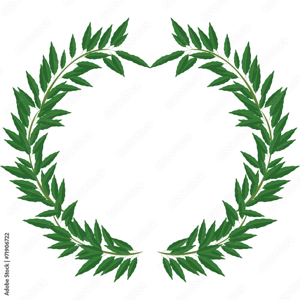 Naklejka premium wieńcem laurowym