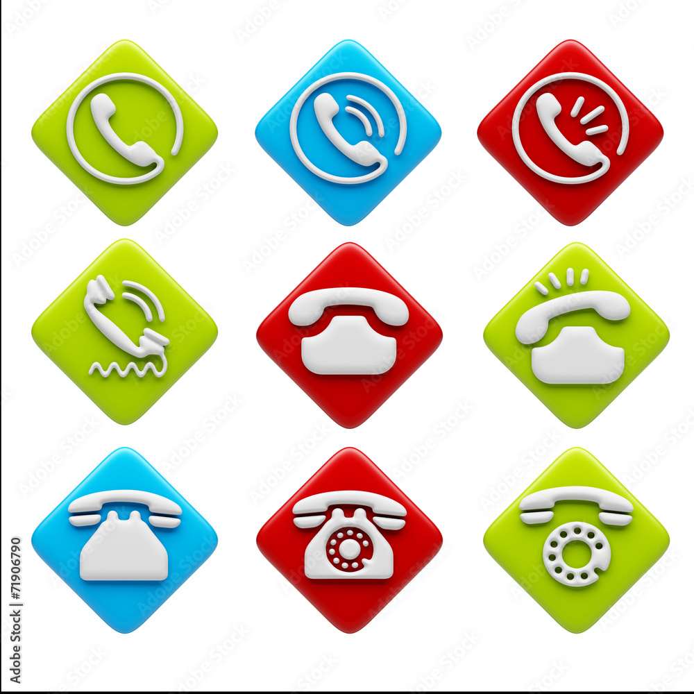 Contact Icons isolated on white Contact Icons isolated on white
