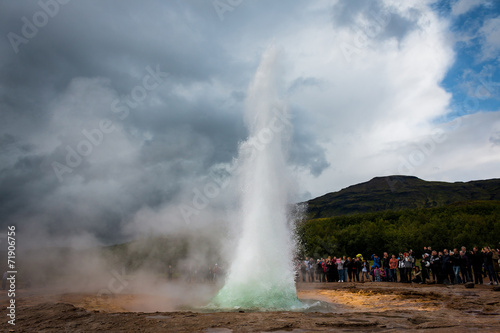 Geyser champ géothermique de Geysir