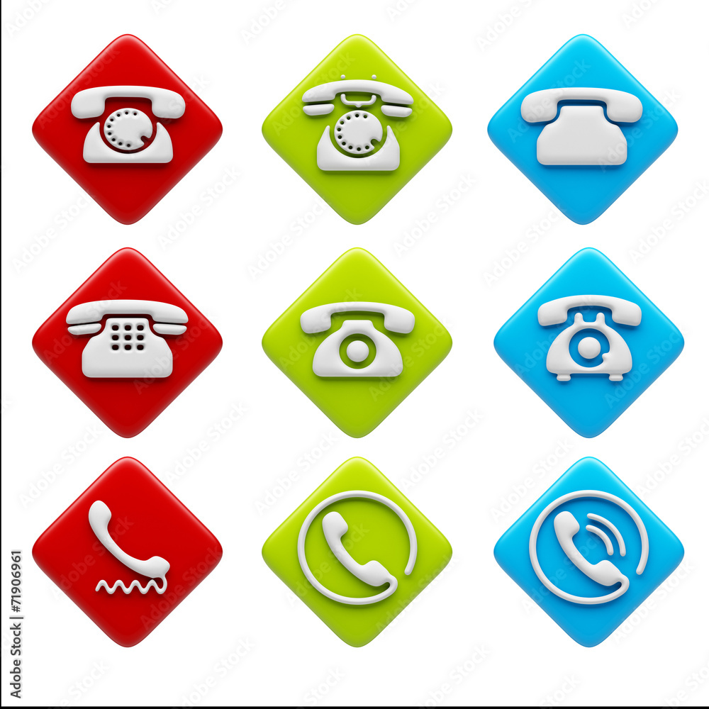 Contact Icons isolated on white Contact Icons isolated on white