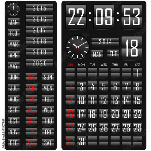 Vector multitasking calendar.