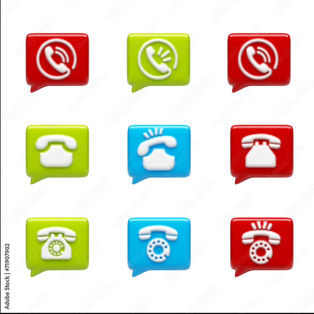 Contact Icons isolated on white Contact Icons isolated on white